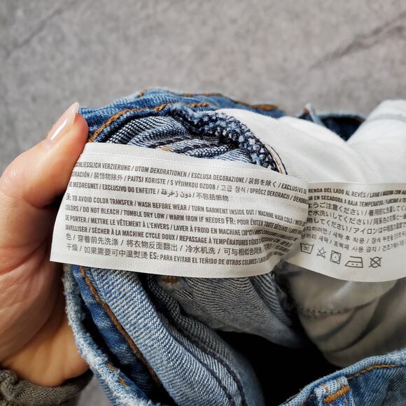 Abercrombie Fitch Jeans Womens 29 / 8 Regular The 80s Mom High Rise Distressed - Picture 10 of 12